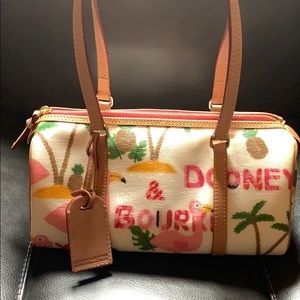 UEC Dooney & Bourke flamingo barrel bag
